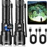 Powerful 6000LM Rechargeable Flashlight Duo: Bright, Versatile, and Waterproof for Every Adventure!