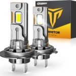 Ultra Bright H7 Fog Light Bulbs: 60,000LM, 10-Year Lifespan, Compact 1:1 Halogen Design
