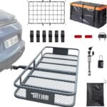 Heavy-Duty Folding Cargo Carrier: Versatile Hitch-Mounted Luggage Rack with Secure...