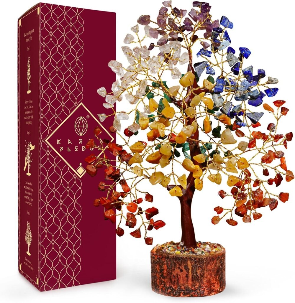 Enchanting Chakra Crystal Bonsai Tree for Positive Energy and Unique Home Decor