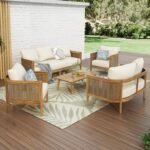 Stylish Acacia Wood Wicker Patio Set for Ultimate Outdoor Relaxation