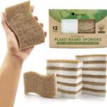 Eco-Friendly Kitchen Sponge Set: Compostable Cellulose & Coconut Scrubber (12 Pack)
