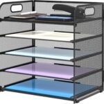  versatile 5-Compartment Mesh Desk Organizer for Home, Office, or School