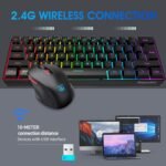 Snpurdiri % Wireless Gamg Keyboard Mouse Combo, In - Image 3