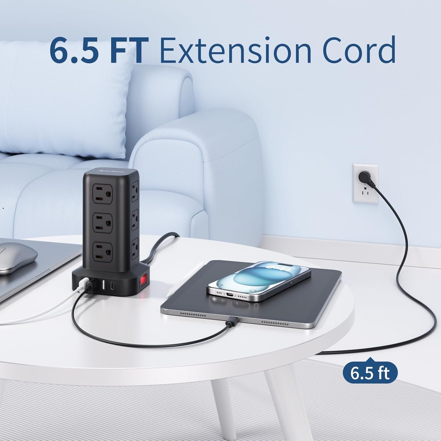 Surge Protector Power Strip . Cord, Power Strip To - Image 6