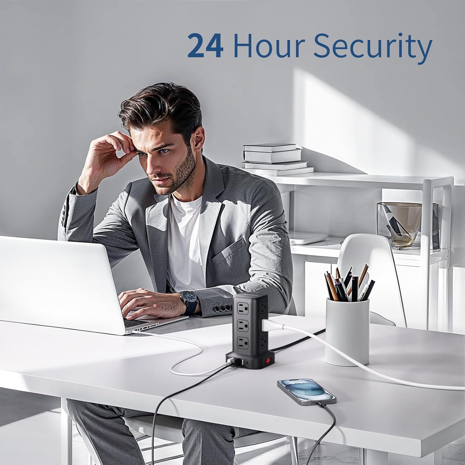 Surge Protector Power Strip . Cord, Power Strip To - Image 7