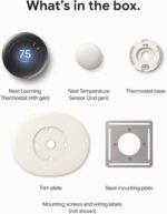 Google Nest Learng Thermostat Nest Temperature Sensor Obsi - Image 7