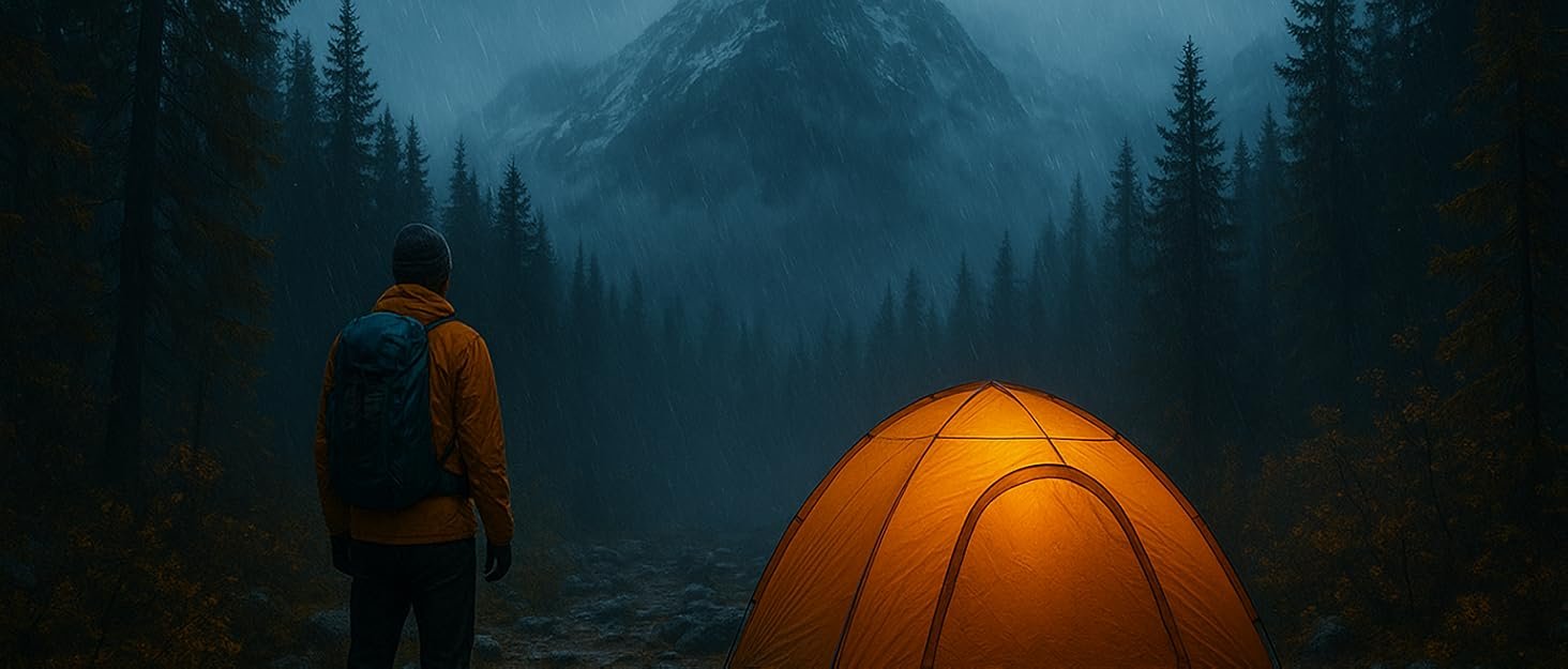 Men’s Lightweight Waterproof Rain Jacket for Travel & Hiking