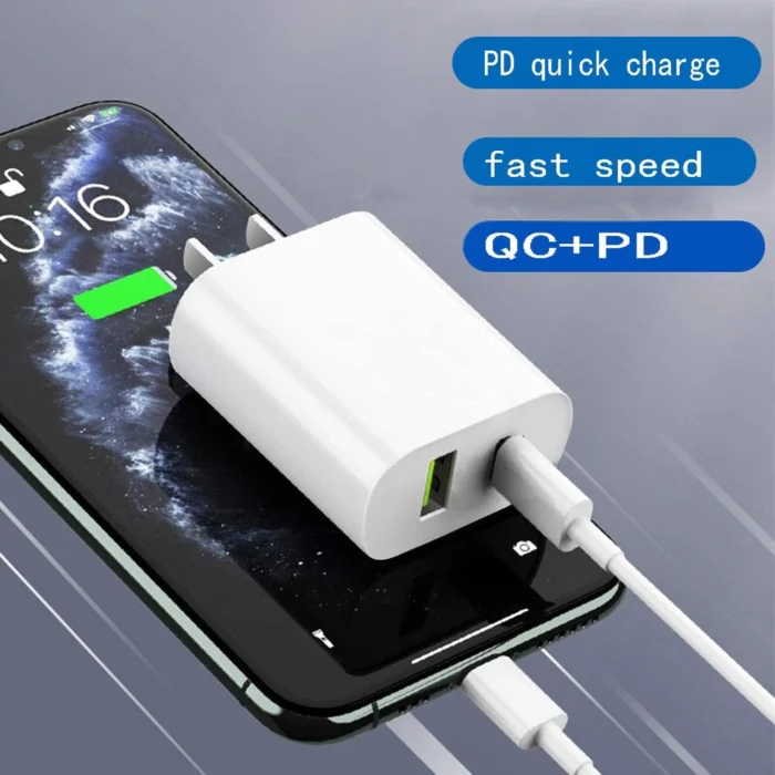 Fast Dual Port USB Wall Charger - Power Adapter for iPhone - Image 4