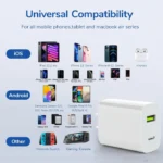 Fast Dual Port USB Wall Charger - Power Adapter for iPhone - Image 8