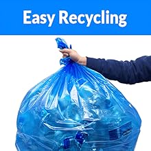 Reliable SuperValue Gallon Recycling Bags - Blue Tra 578