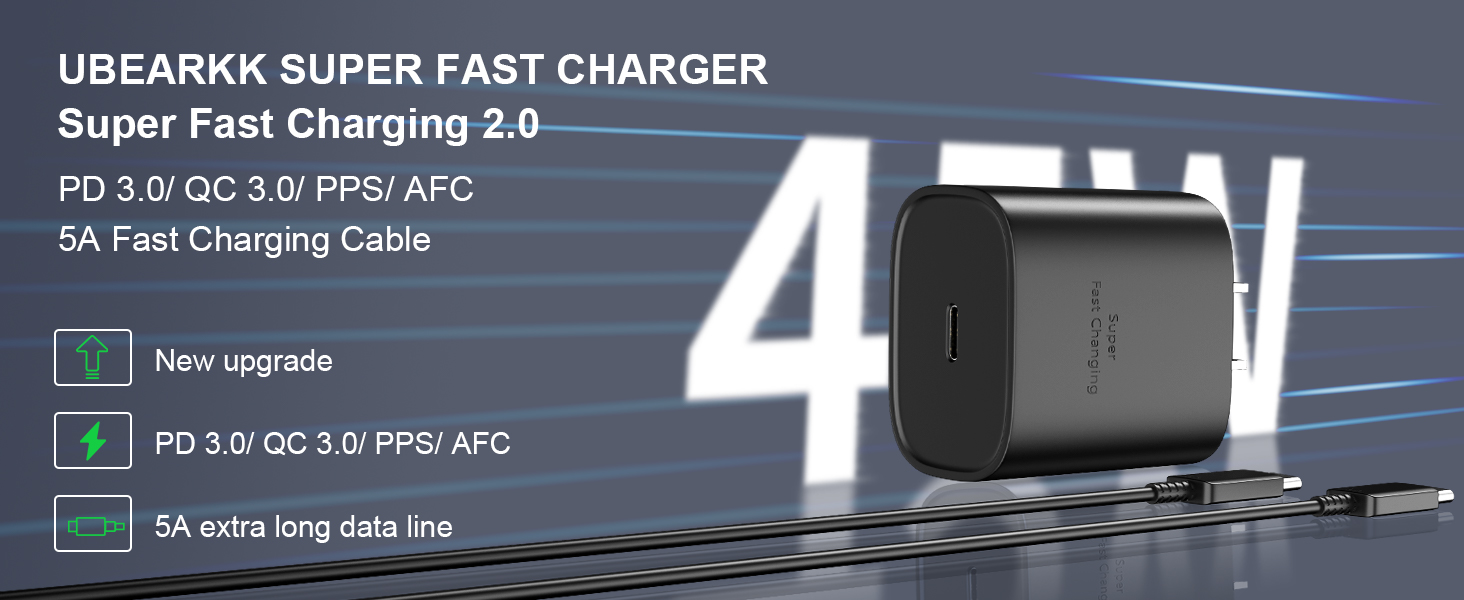 Fast Charging Type C Charger for Samsung Galaxy and 519