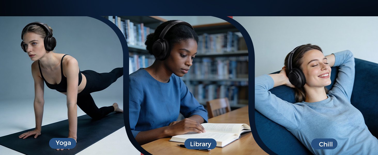 Hybrid Active Noise Cancelling Over-Ear Bluetooth Headpho 613