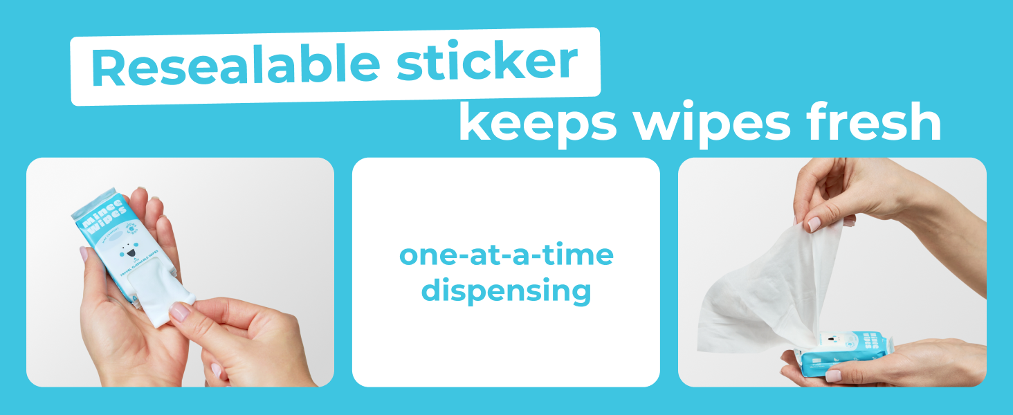 Impossibly Compact Flushable Travel Wipes - Water-Safe, Hypoallergen 652