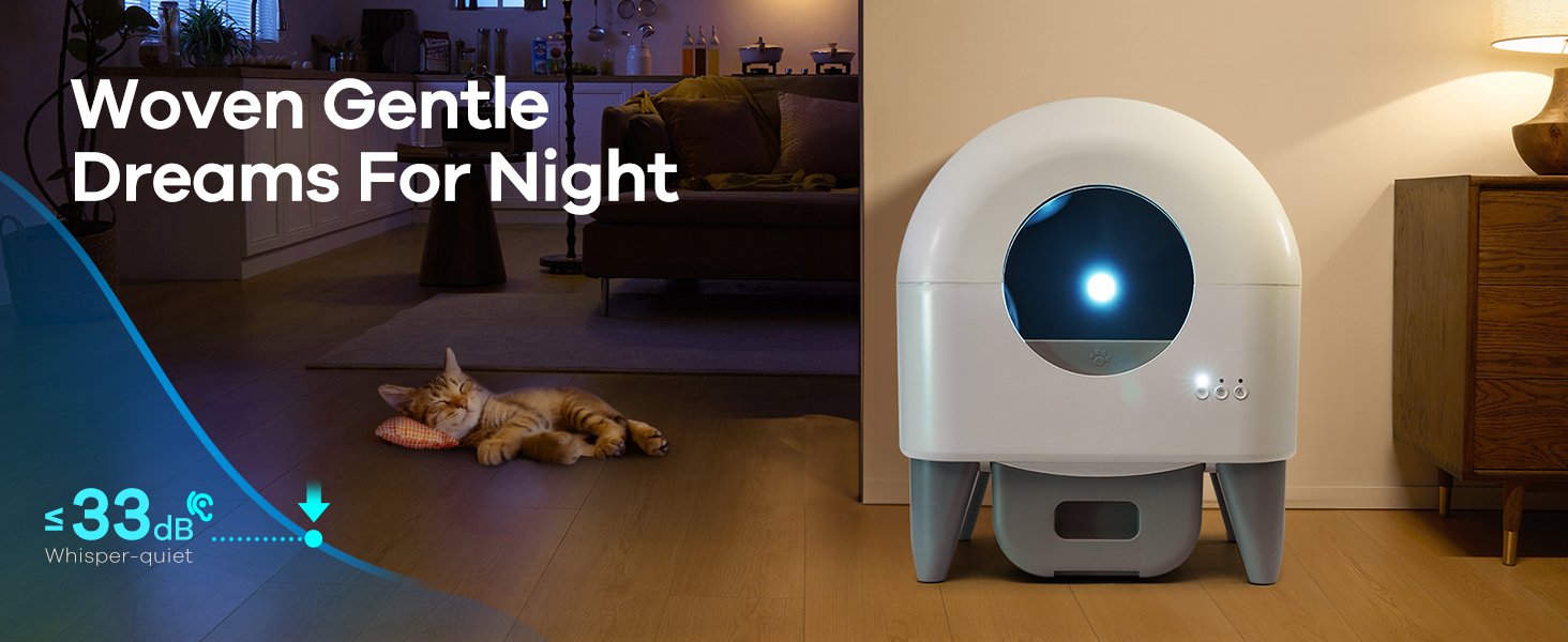 Automatic Self-Cleaning Cat Litter Box for Multiple Cats 553