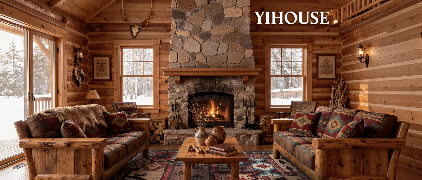 YIHOUSE Rustic ,Mache Washable Lodge Bear ,NonSlip 495