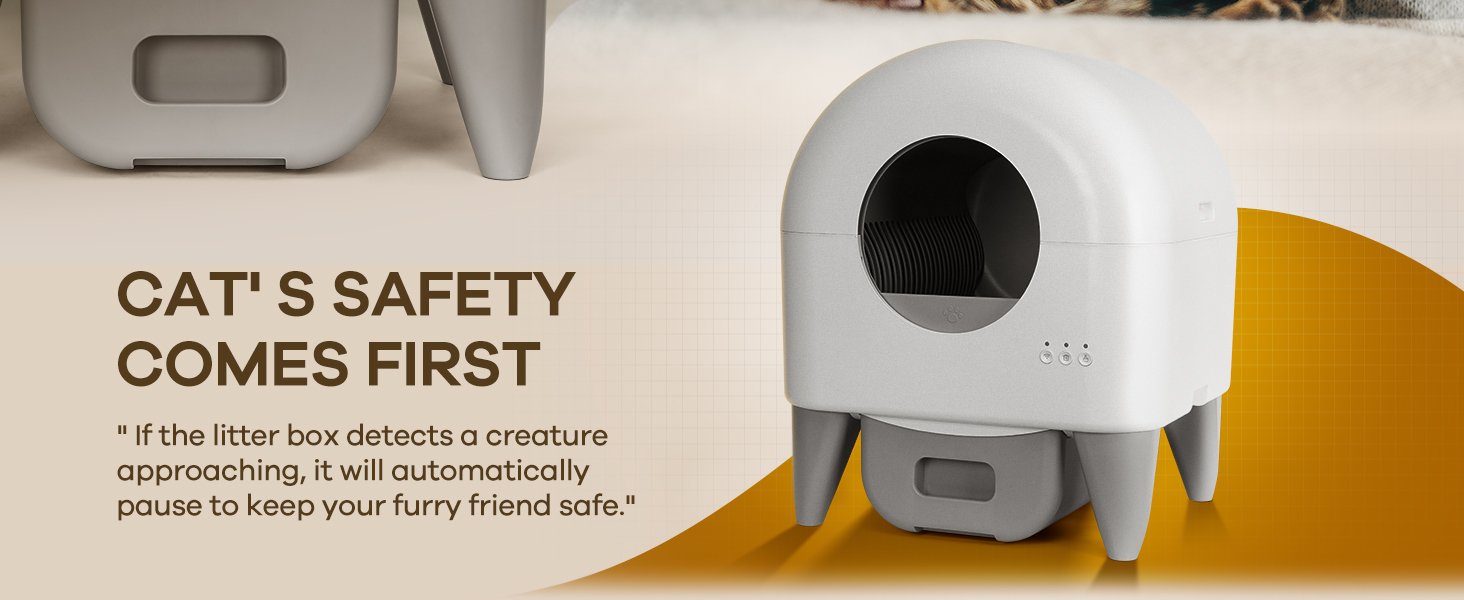 Automatic Self-Cleaning Cat Litter Box for Multiple Cats 545