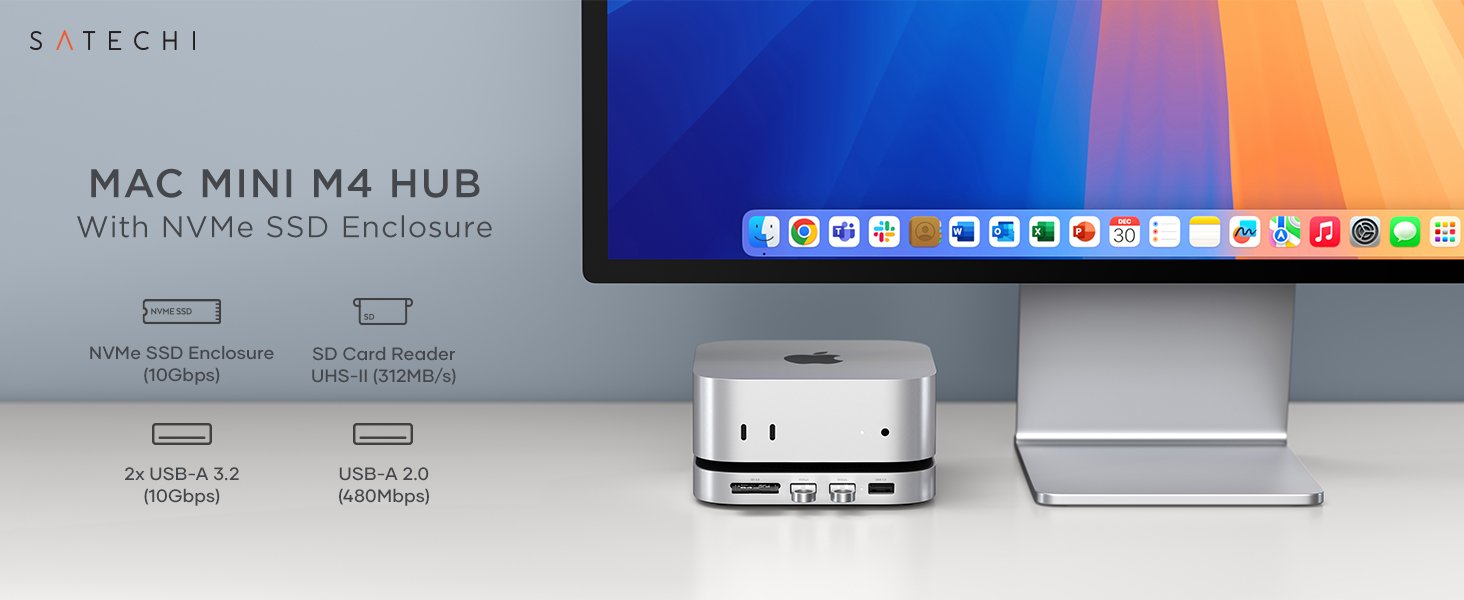 Satechi NVMe Enclosure, Dock 2xUSB 10Gbps 395