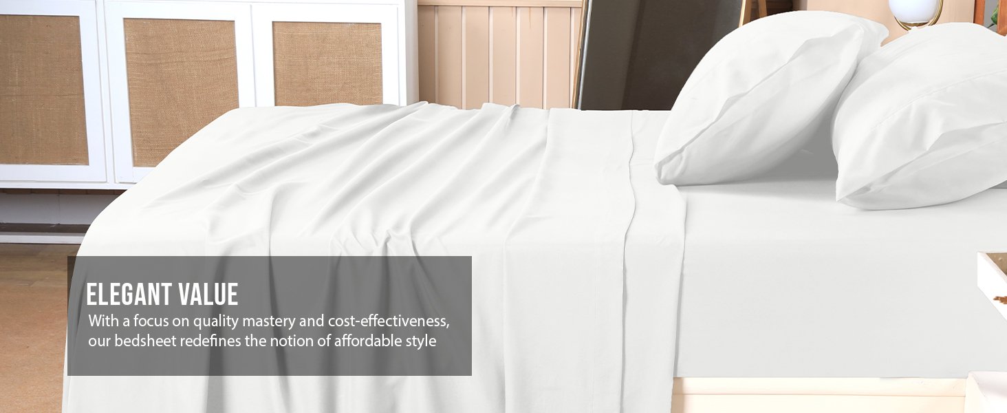 Utopia Bedding Sheet Set - Soft Microfiber Fitted and Flat Sheets wi 585