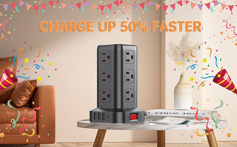 Extension Cord Multiple Outlets SMLLRT Surge Prot 529