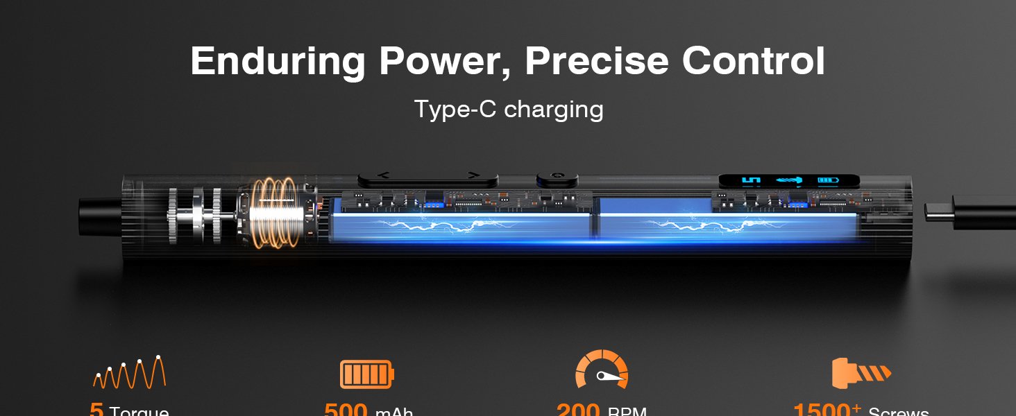 JOREST Screwdriver Cordless, Precision Power Screw 557