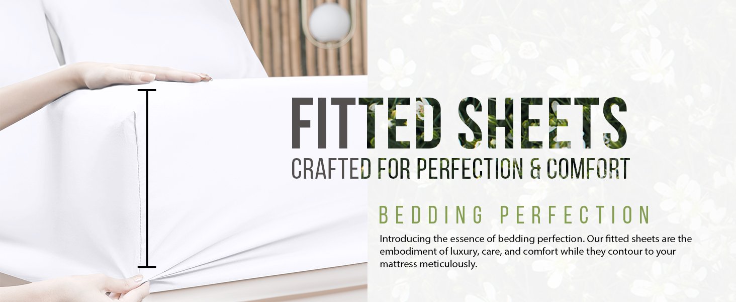 Utopia Bedding Sheet Set - Soft Microfiber Fitted and Flat Sheets wi 580