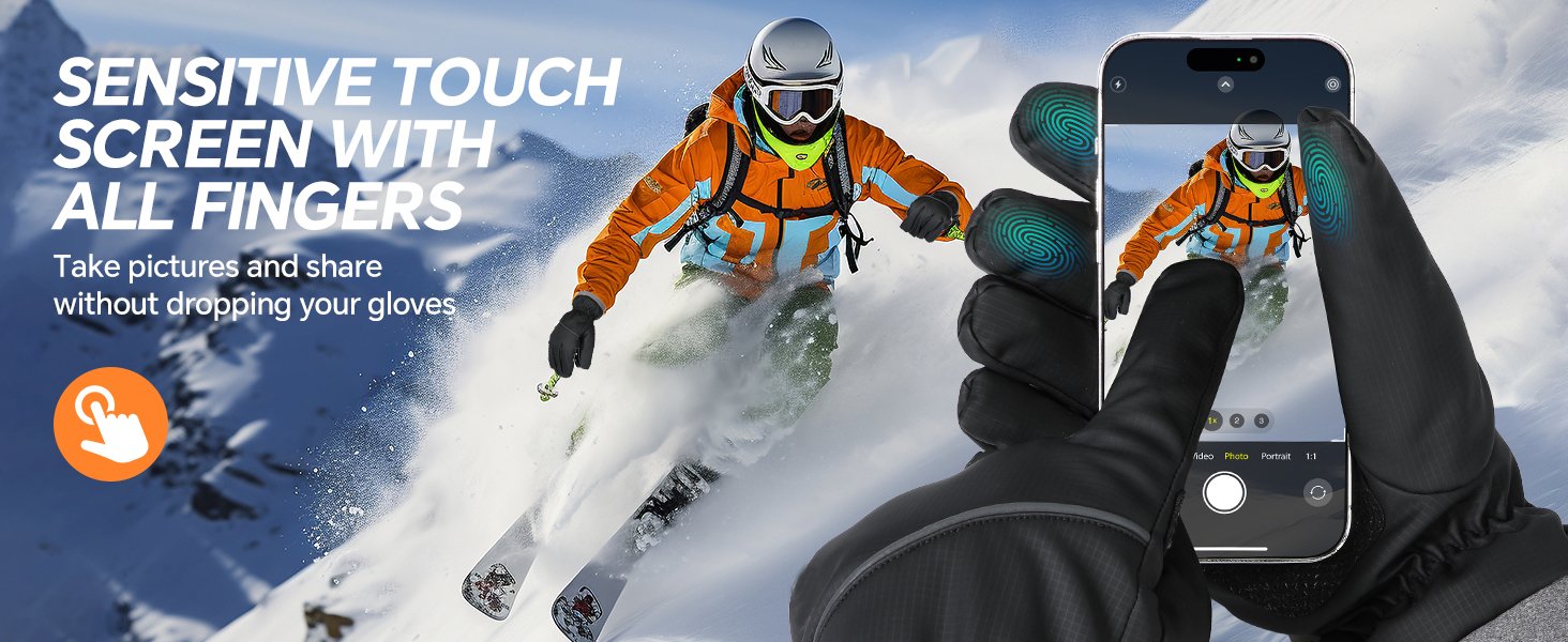 Wter Gloves Waterproof Wdproof Mens Women Thermal 477