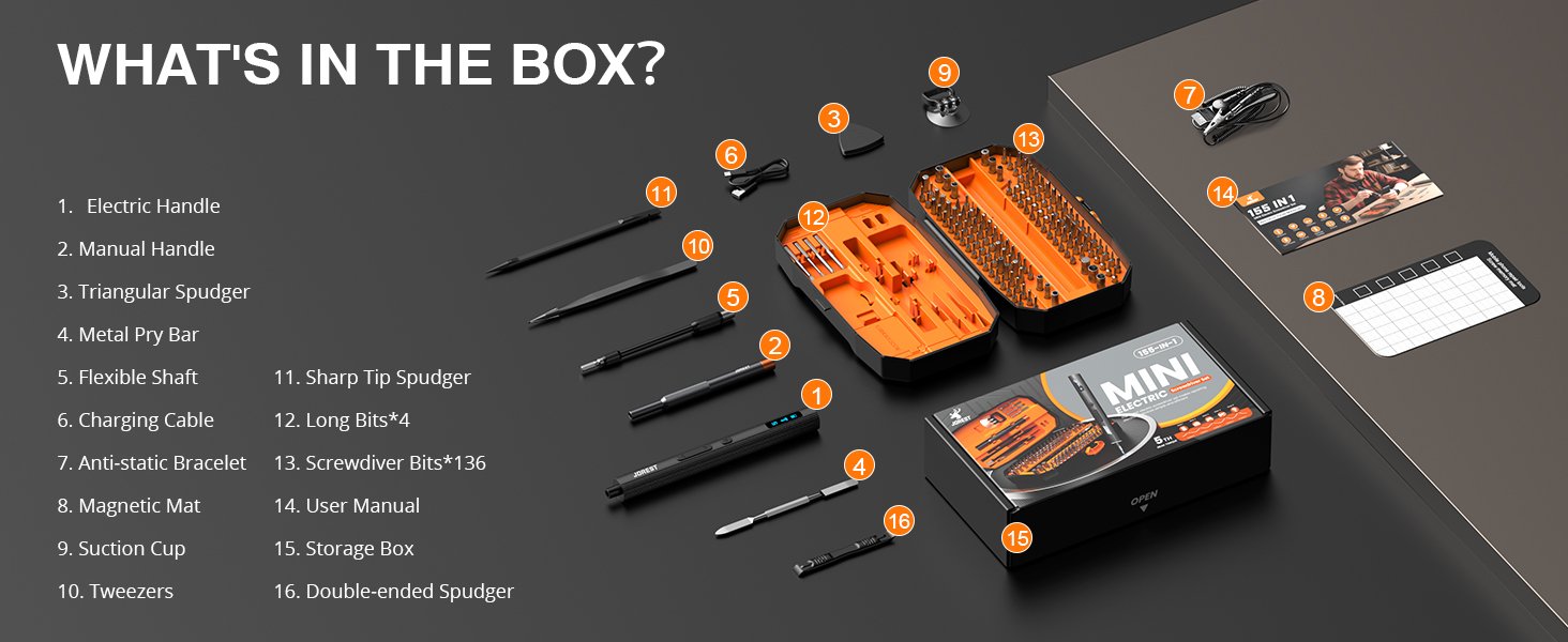 JOREST Screwdriver Cordless, Precision Power Screw 560