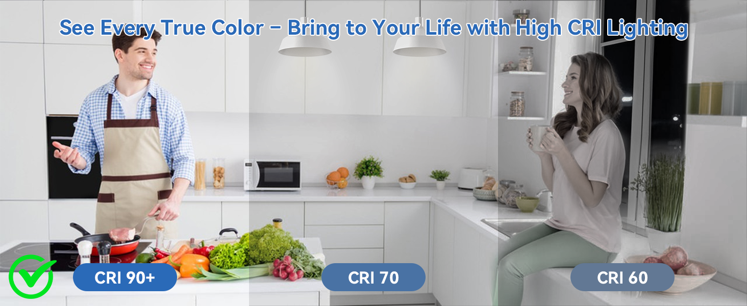 Neporal 100W Equivalent Full Spectrum Light Bulb - 2700K UV-Free Nat 616