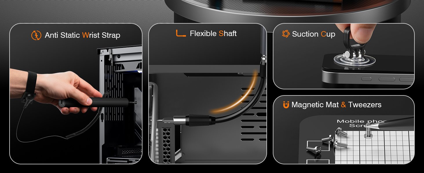 JOREST Screwdriver Cordless, Precision Power Screw 553