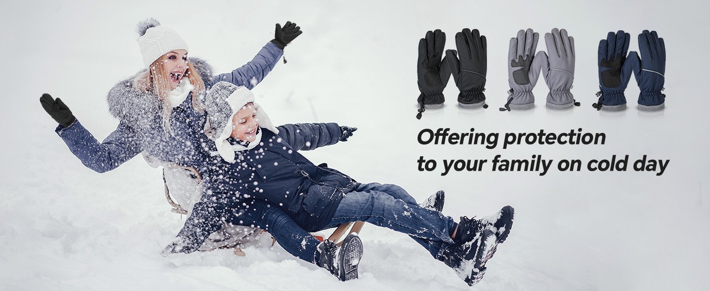 Wter Gloves Waterproof Wdproof Mens Women Thermal 475