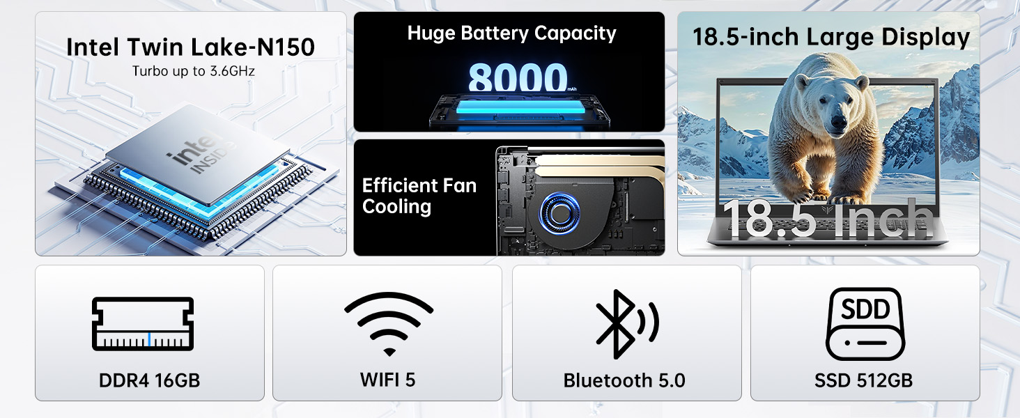 Laptop Inch Battery,Intel N150 uadCore Pro 436