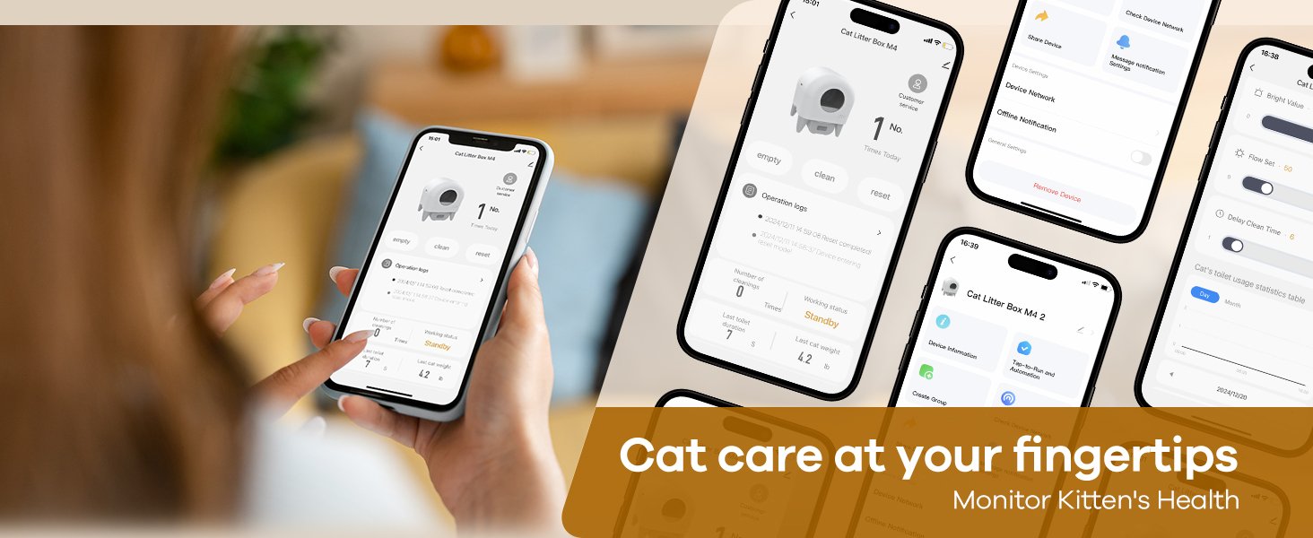 Automatic Self-Cleaning Cat Litter Box for Multiple Cats 548