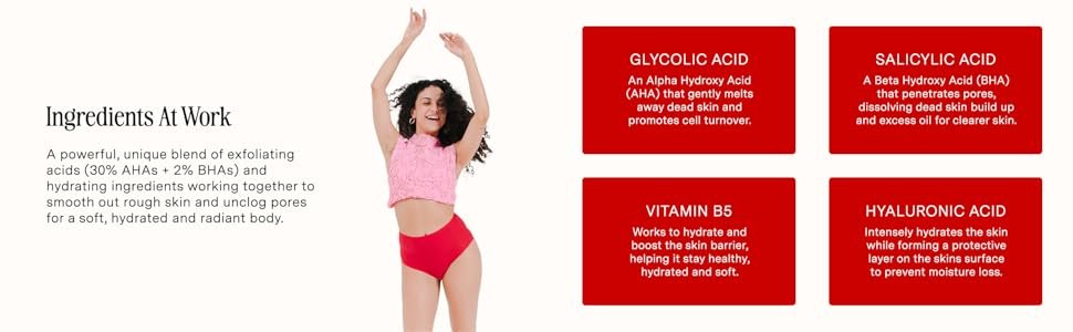 Glycolic & Salicylic Body Exfoliator - Pre-Shower Exfoliating Mask f 533