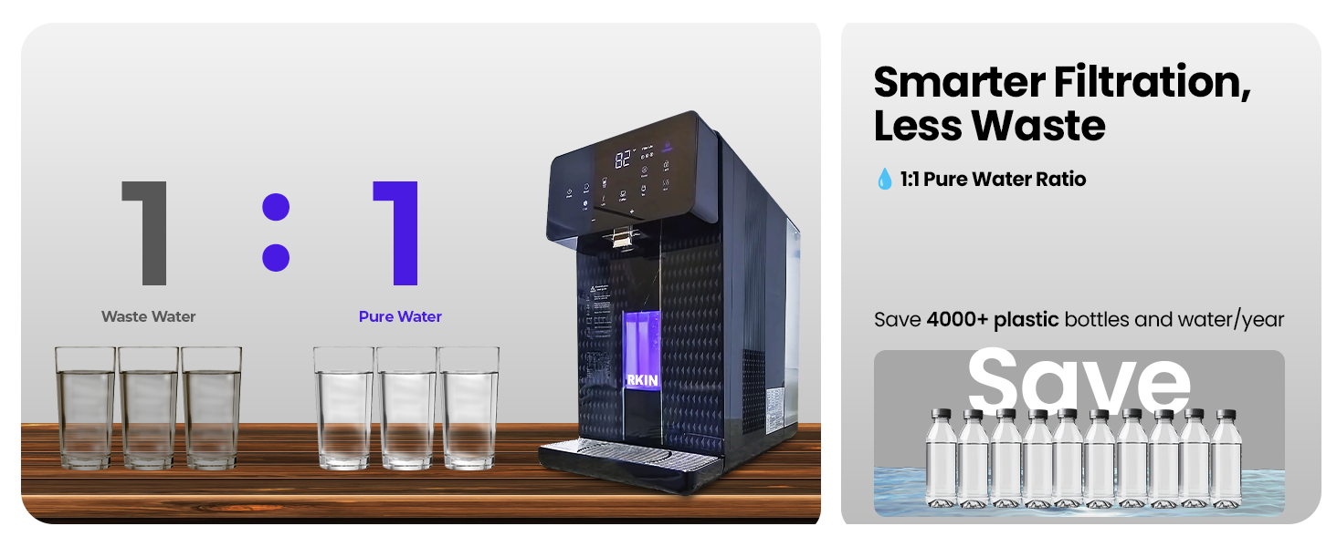 RKIN Cold Countertop Reverse Osmosis Water Filter System - 5-Stage R 528