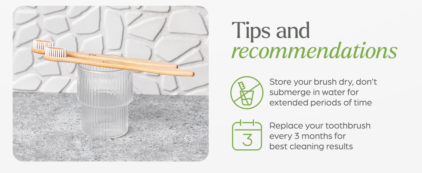 Eco-Friendly Bamboo Toothbrush Pack - Soft Bristle Natural Wooden To 557