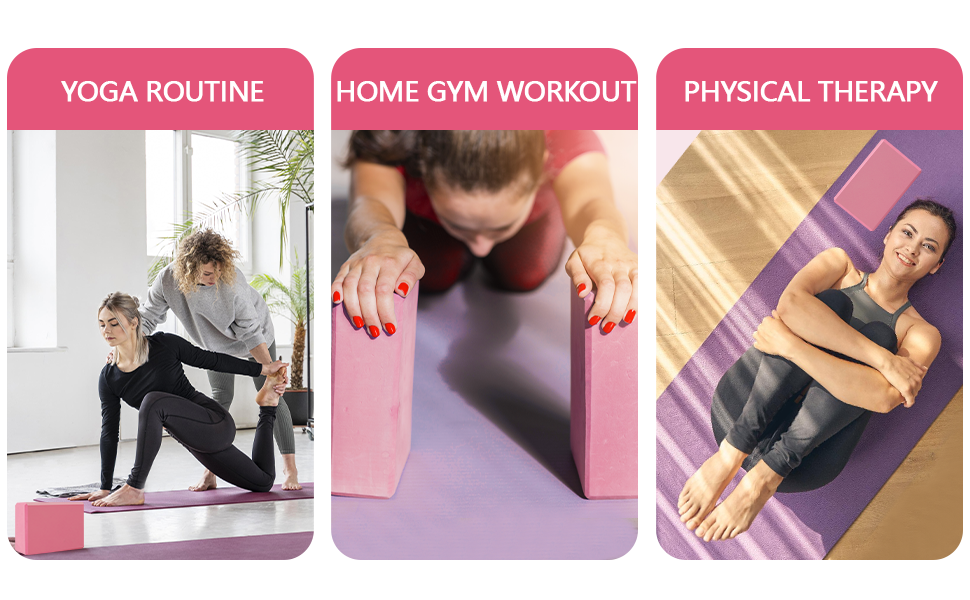 Yoga Block Supportive LatexFree Foam Soft NonSlip Surface 411