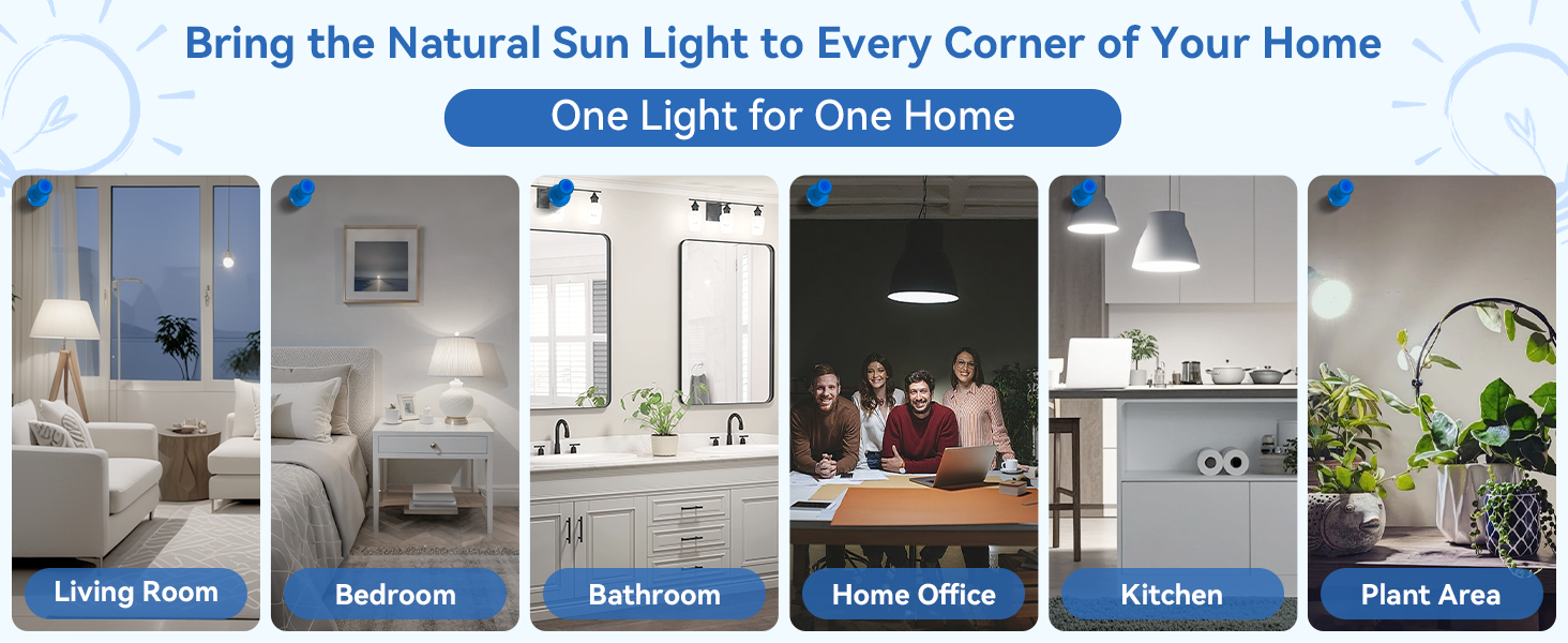 Neporal 100W Equivalent Full Spectrum Light Bulb - 2700K UV-Free Nat 618