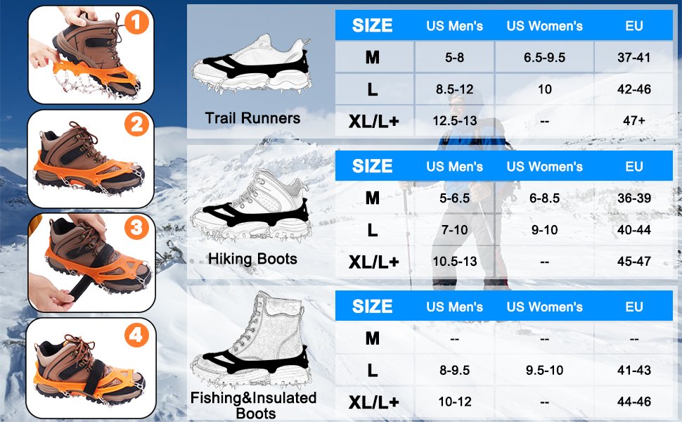 Crampons Shoes Traction Cleats Snow Grips Stale 520