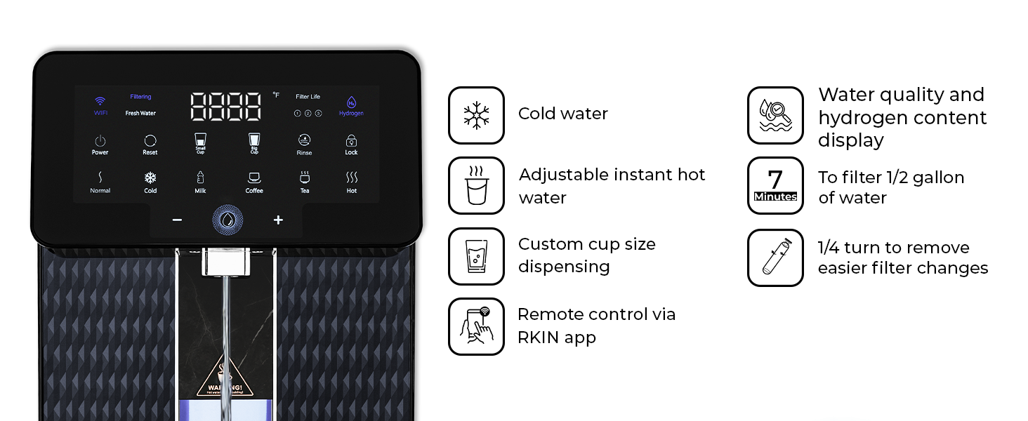 RKIN Cold Countertop Reverse Osmosis Water Filter System - 5-Stage R 522